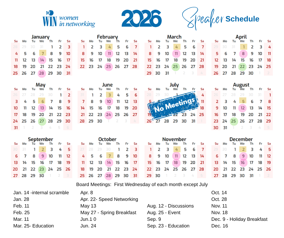 2026 WIN Calendar